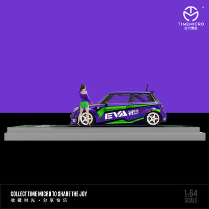 [PRE-SALE 08/2025] Mô hình xe Time Micro 1/64 MINI COOPER EVA Red/Blue