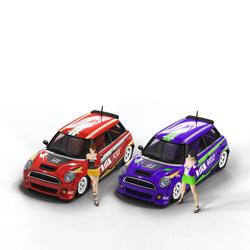 [PRE-SALE 08/2025] Mô hình xe Time Micro 1/64 MINI COOPER EVA Red/Blue