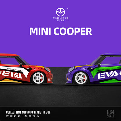 [PRE-SALE 08/2025] Mô hình xe Time Micro 1/64 MINI COOPER EVA Red/Blue
