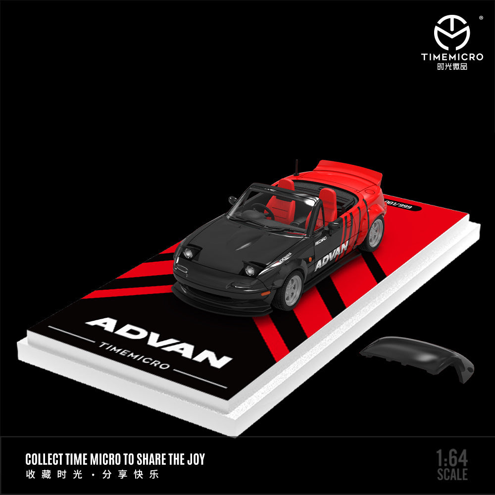 [PRE-SALE 08/2025] Mô hình xe Time Micro 1/64 Mazda MX5 ADVAN/HKS