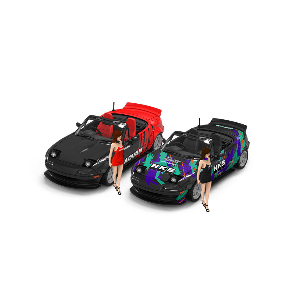 [PRE-SALE 08/2025] Mô hình xe Time Micro 1/64 Mazda MX5 ADVAN/HKS