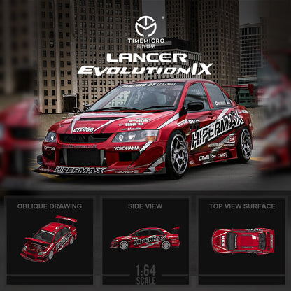 [PRE-SALE 08/2025] Mô hình xe Time Micro 1/64 Mitsubishi EVO HIPERMAX 9th generation