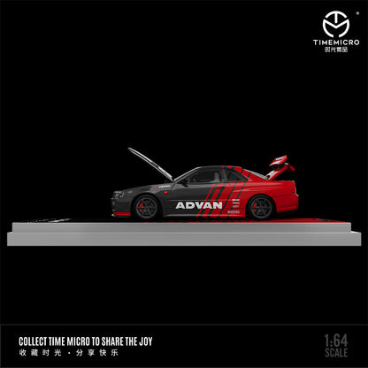 [PRE-SALE 09/2025] Mô hình xe Time Micro 1/64 GTR34 Advan