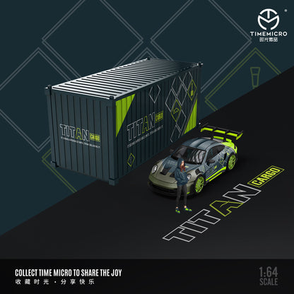 [PRE-SALE 09/2025] Mô hình xe Time Micro 1/64 Porsche 992 GT3 RS TITAN