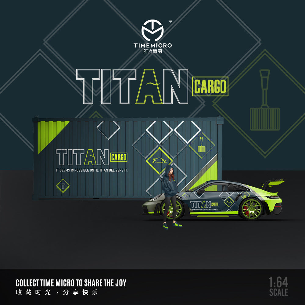 [PRE-SALE 09/2025] Mô hình xe Time Micro 1/64 Porsche 992 GT3 RS TITAN