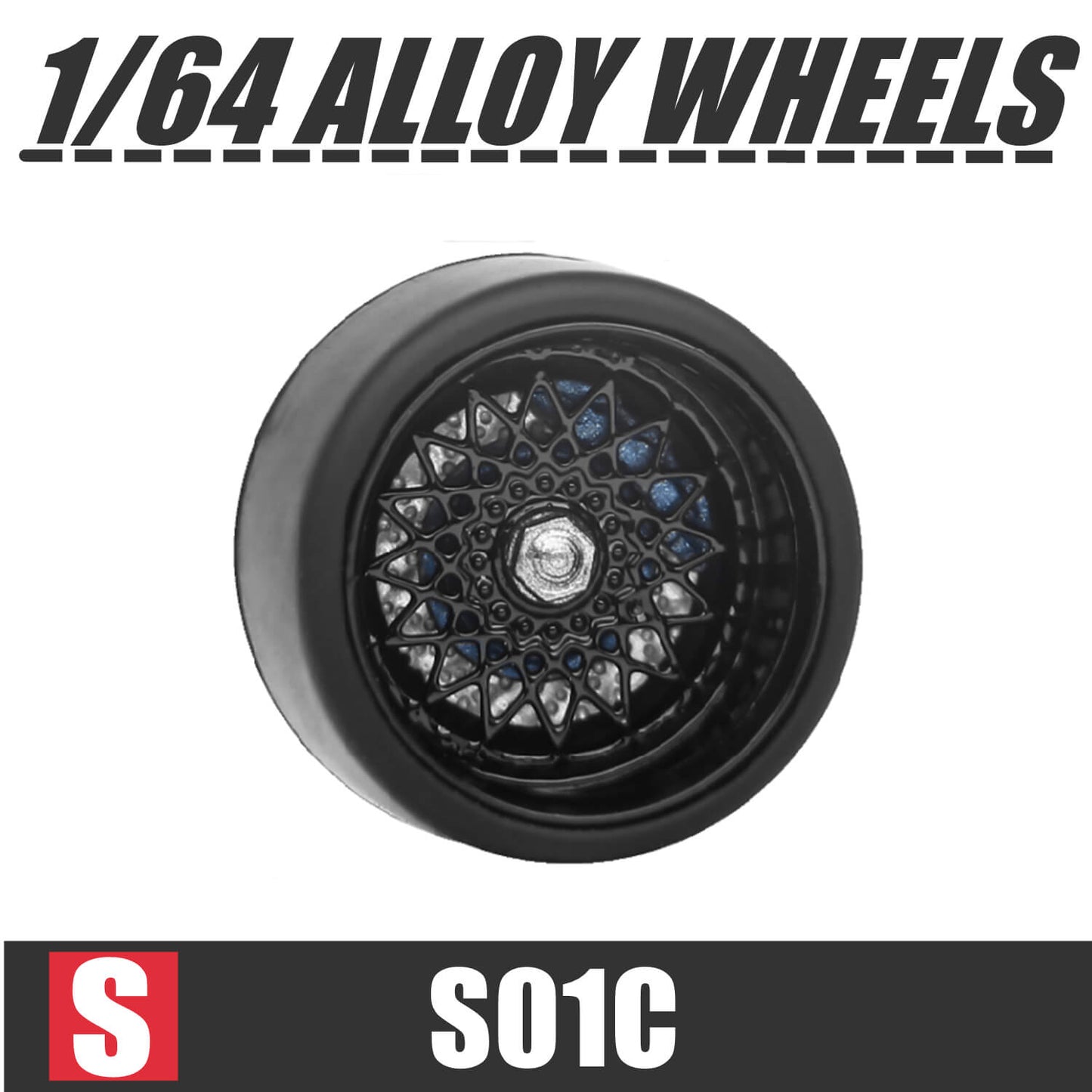 [HÀNG CÓ SẴN] Phụ kiện Mô hình xe Carlomo 1:64 Wheels S-Class 9,5mm S1C