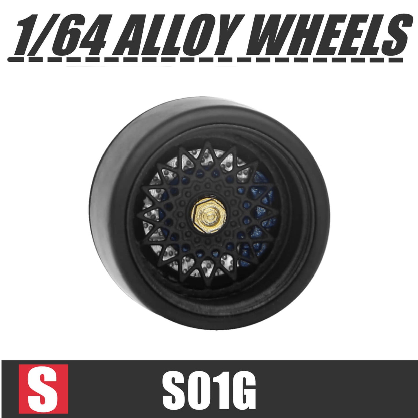 [HÀNG CÓ SẴN] Phụ kiện Mô hình xe Carlomo 1:64 Wheels S-Class 9,5mm S1G
