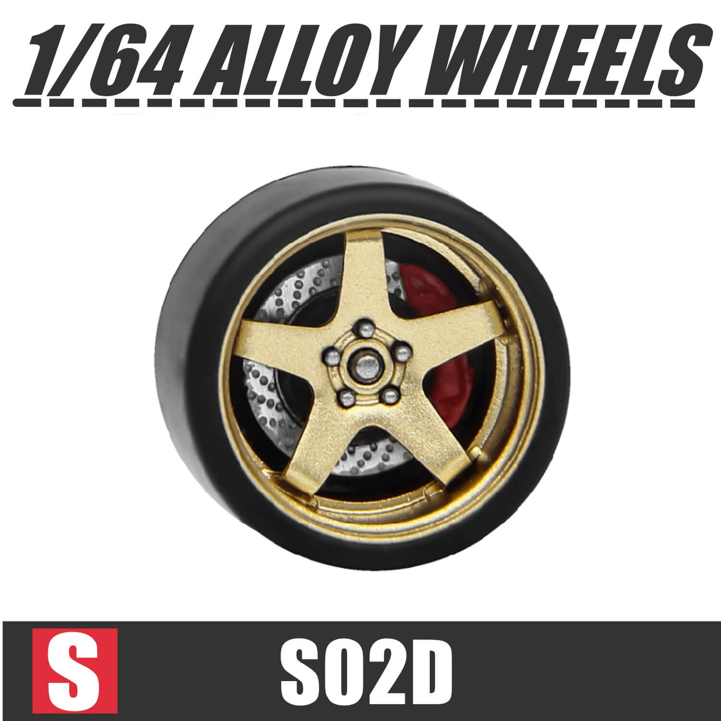 [HÀNG CÓ SẴN] Phụ kiện Mô hình xe Carlomo 1:64 wheels S-class 9,5mm S2D