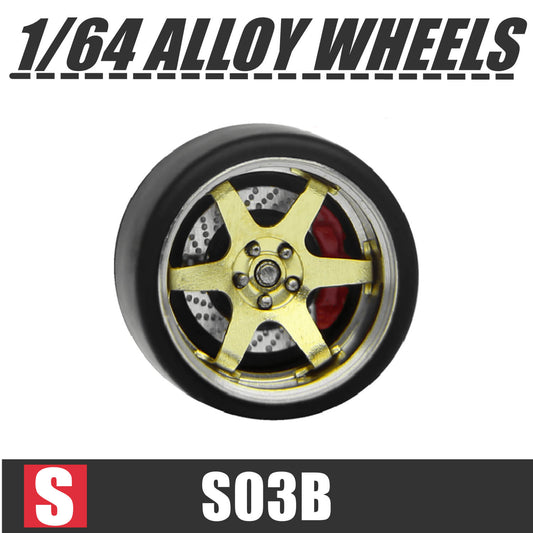 [HÀNG CÓ SẴN] Phụ kiện Mô hình xe Carlomo 1:64 wheels S-class 9,5mm S3B