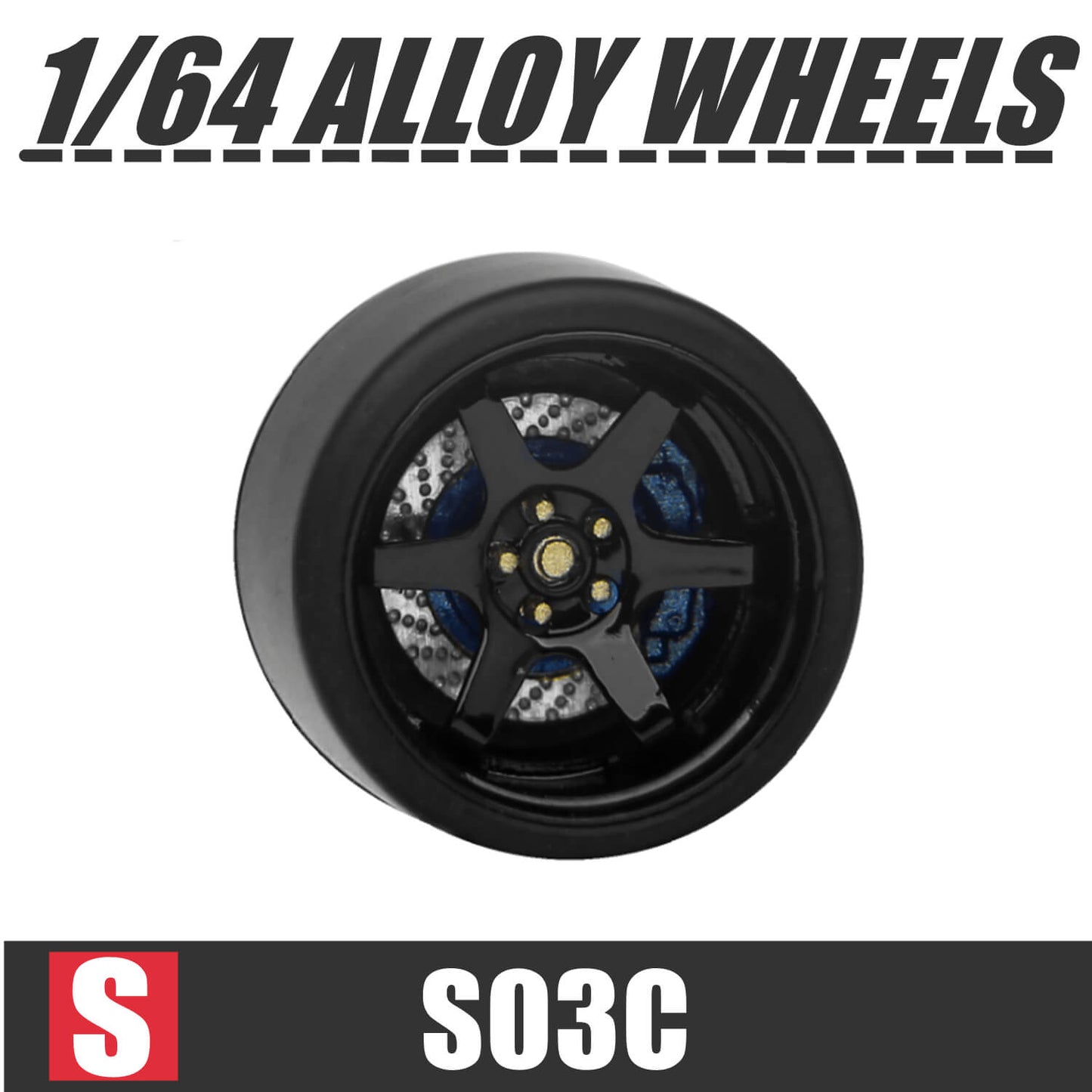 [HÀNG CÓ SẴN] Phụ kiện Mô hình xe Carlomo 1:64 wheels S-class 9,5mm S3C