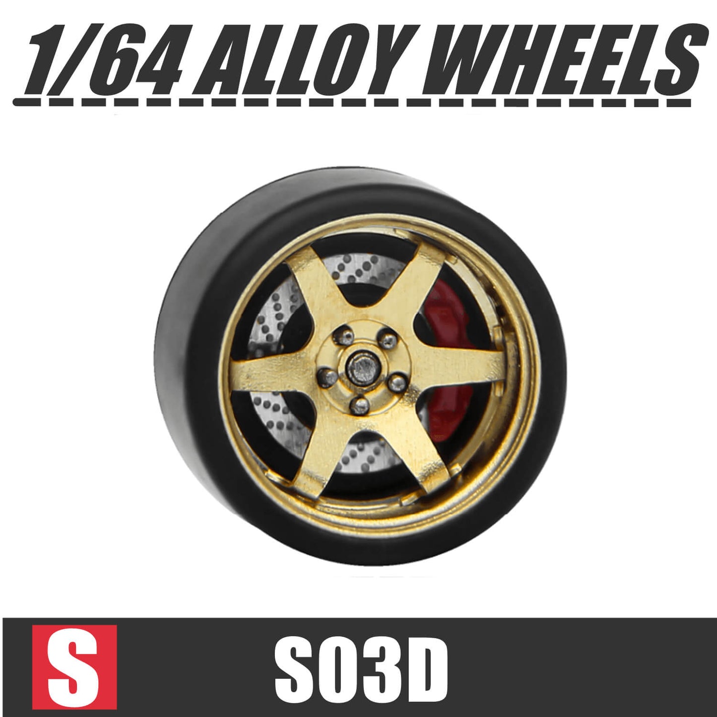 [HÀNG CÓ SẴN] Phụ kiện Mô hình xe Carlomo 1:64 wheels S-class 9,5mm S3D