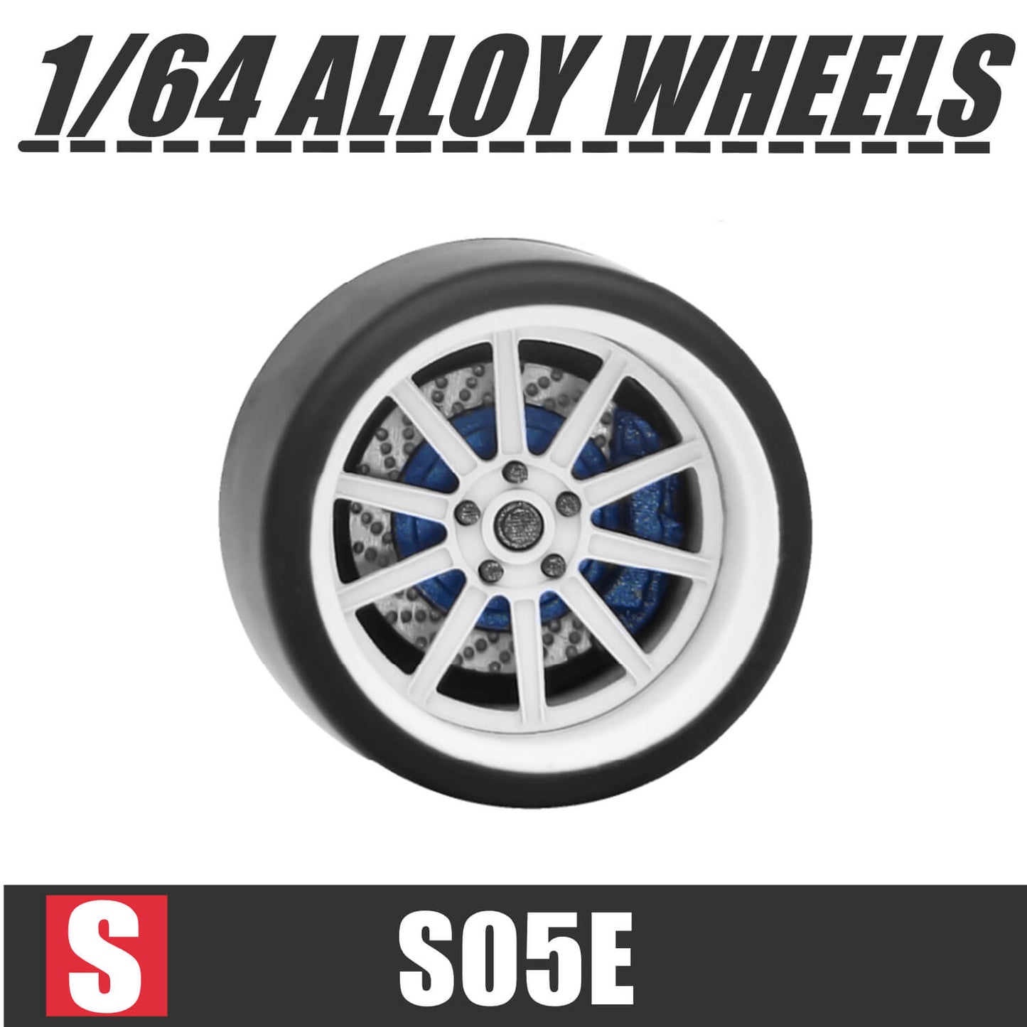 [HÀNG CÓ SẴN] Phụ kiện Mô hình xe Carlomo 1:64 Wheels S-Class 9,5mm S5E