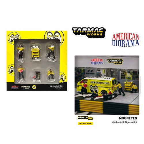 Mô hình American Diorama 1:64 American Diorama / Tarmac Works Collaboration 1:64 scale figures - Mooneye's Mechanic Set - - T64F-004-ME1