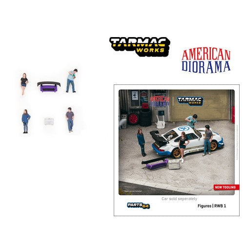 Mô hình American Diorama 1:64 American Diorama / Tarmac Works Collaboration 1:64 scale figures - RWB - T64F-009-BK