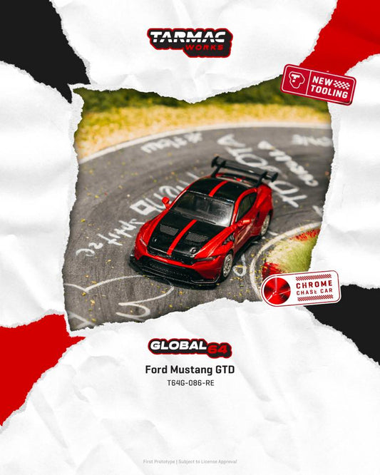 [PRE-ORDER] Mô hình xe Tarmac 1:64 Ford Mustang GTD Red T64G-086-RE
