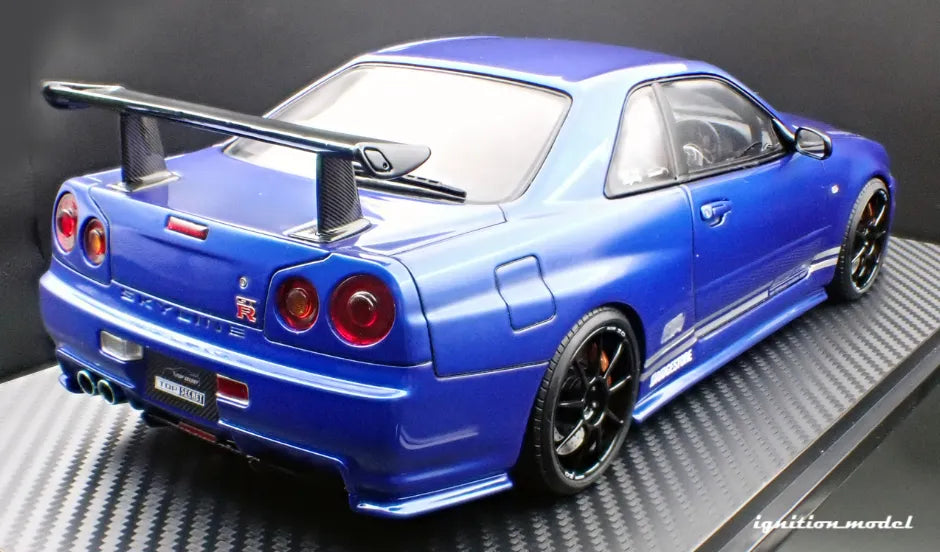 [PRE-SALE Q3/2025] Mô hình xe Ignition Model 1:18 TOP SECRET 34GT-R (BNR34) Blue Metallic - IG3641