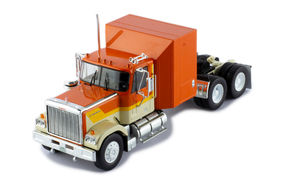 Mô hình xe đầu kéo IXO 1:43 Gmc General 1980 Beige And Orange Stripes - TR129.22