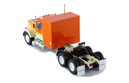 Mô hình xe đầu kéo IXO 1:43 Gmc General 1980 Beige And Orange Stripes - TR129.22