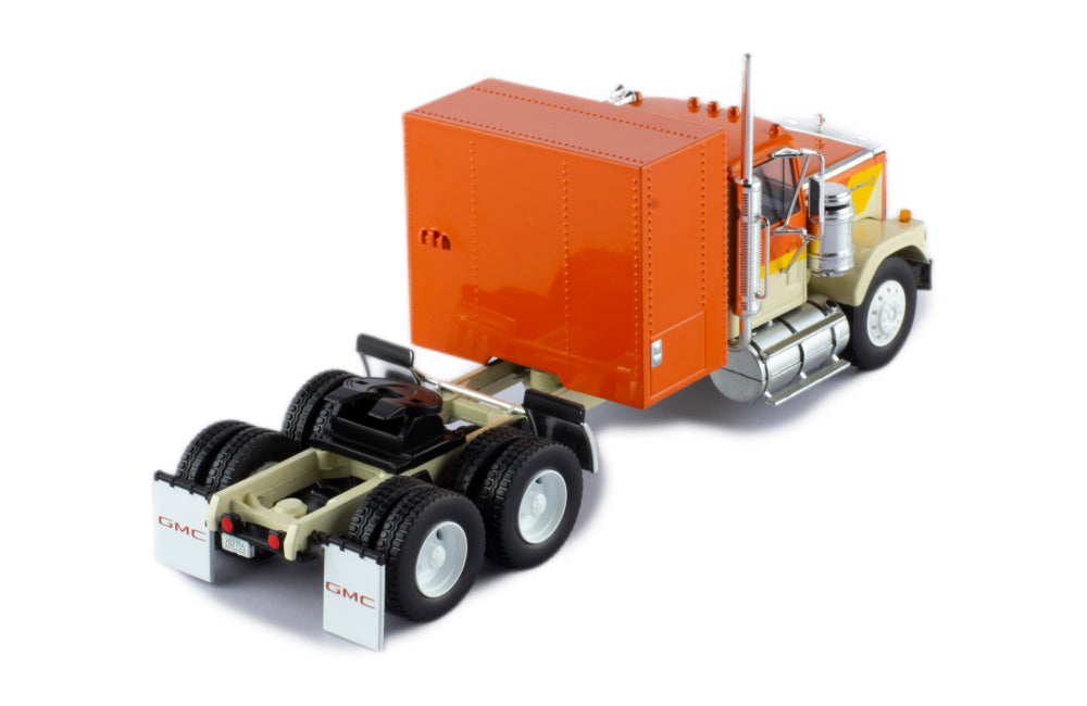 Mô hình xe đầu kéo IXO 1:43 Gmc General 1980 Beige And Orange Stripes - TR129.22