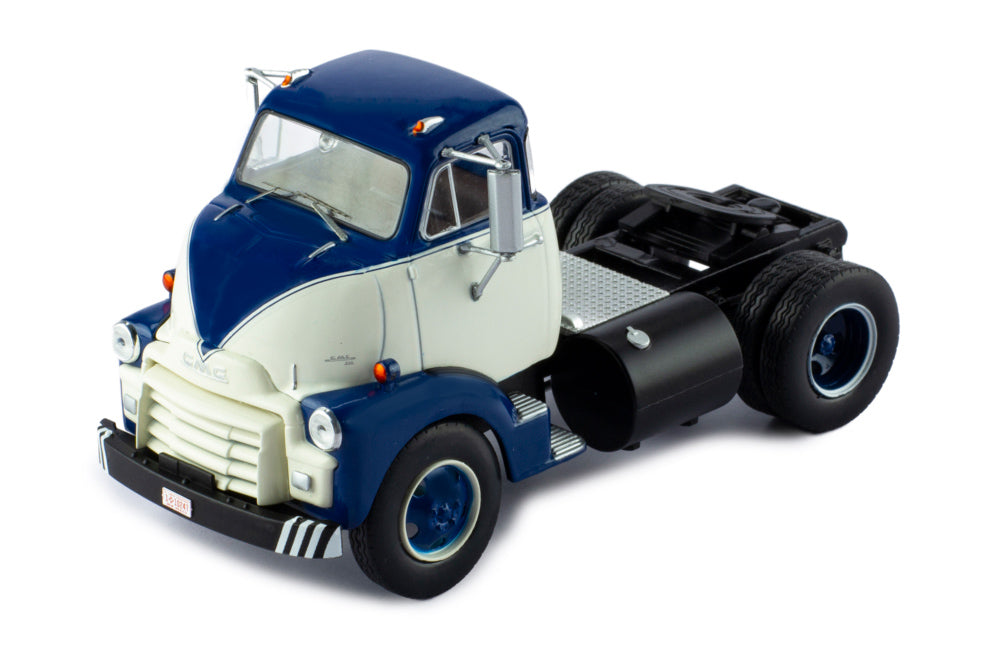 Mô hình xe đầu kéo IXO 1:43 Gmc 950 Coe 1954 White And Blue - TR150.22