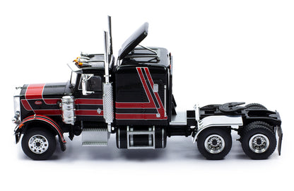 Mô hình xe đầu kéo IXO 1:43 Peterbilt 359 - 1973 Black And Red - TR158.22