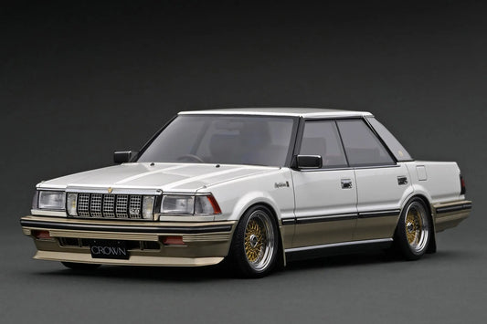 [PRE-SALE Q4/2025] Mô hình xe Ignition Model 1:18 Toyota Crown 3.0 Royal Saloon G (120) Pearl White/Gold - IG3826
