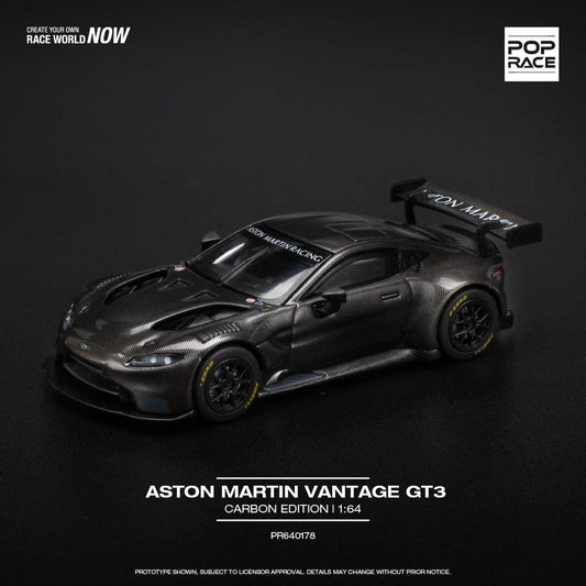 [HÀNG CÓ SẴN] Mô hình xe POPRACE 1:64 ASTON MARTIN VANTAGE GT3 - CARBON EDITION PR640178