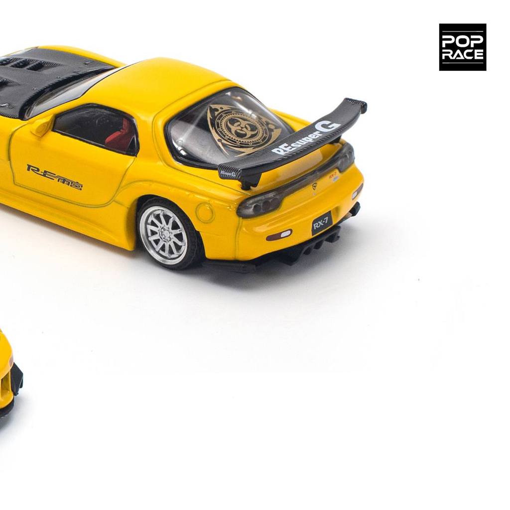 [HÀNG CÓ SẴN] Mô hình xe POPRACE 1:64 MAZDA RX-7 (FD3S) RE-AMEMIYA WIDEBODY YELLOW PR640116