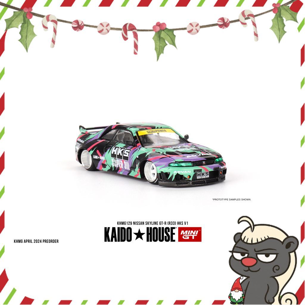 [HÀNG CÓ SẴN] Mô hình xe KAIDO HOUSE 1:64 NISSAN SKYLINE GT-R (R33) HKS V1 KHMG129