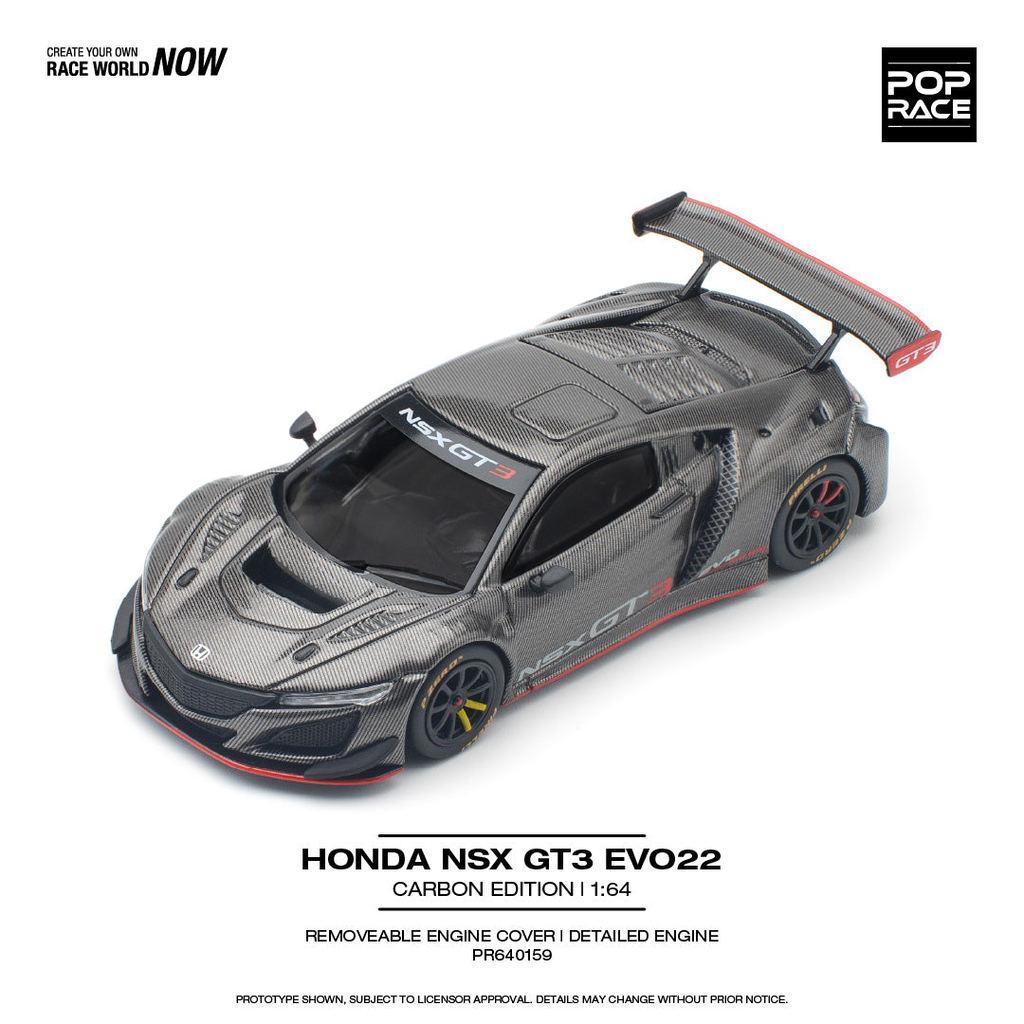[HÀNG CÓ SẴN] Mô hình xe POPRACE 1:64 HONDA NSX GT3 EVO22 CARBON EDITION PR640159