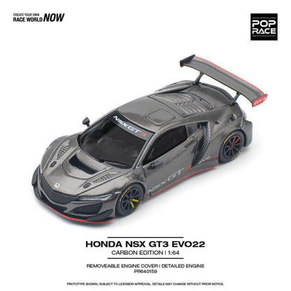 [HÀNG CÓ SẴN] Mô hình xe POPRACE 1:64 HONDA NSX GT3 EVO22 CARBON EDITION PR640159