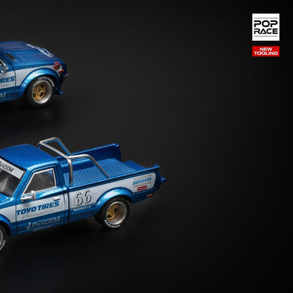 [HÀNG CÓ SẴN] Mô hình xe POPRACE 1:64 PANDEM DATSUN 620 BLUE PR640217