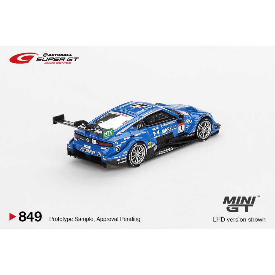 [HÀNG CÓ SẴN] Mocus Mô hình xe Mini GT 1:64 ( xanh nhạt ) Nissan Z GT500 #1 "MARELLI IMPUL Z" TEAM IMPUL 2023  849