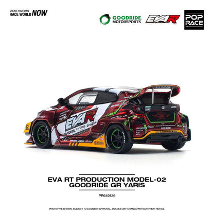 [HÀNG CÓ SẴN] Mô hình xe POPRACE 1:64 EVA RT PRODUCTION MODEL-02 GOODRIDE GR YARIS PR640126