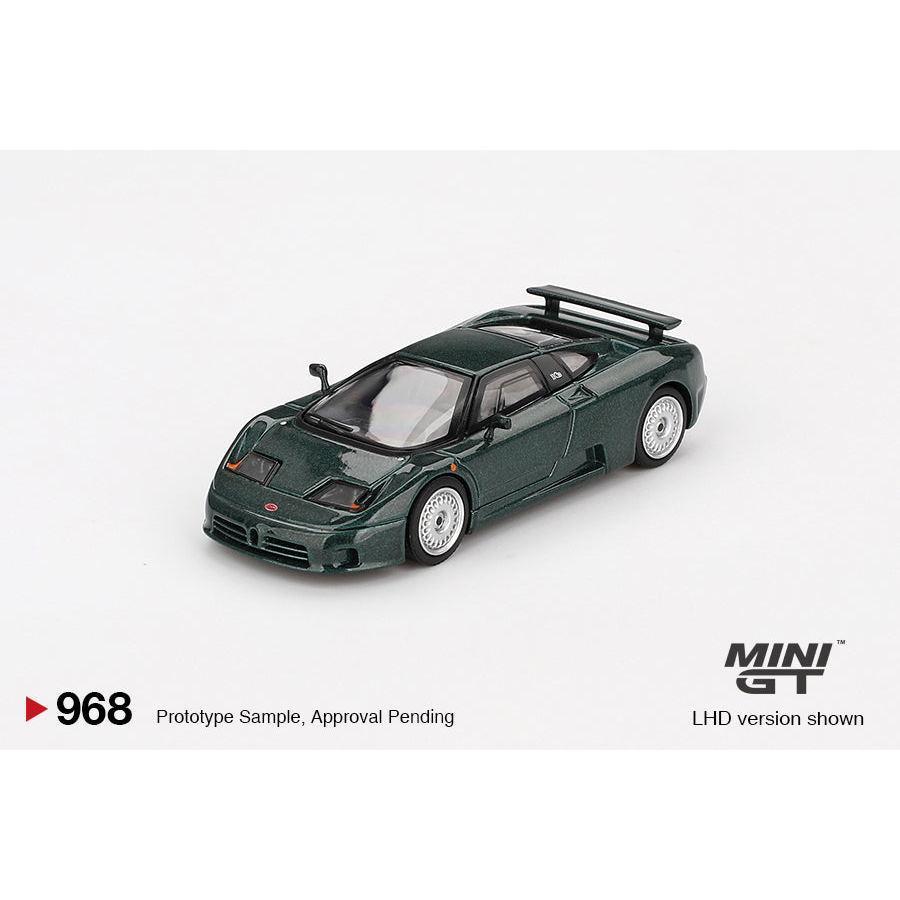 [HÀNG CÓ SẴN] Mocus Mô hình xe Mini GT 1:64 Bugatti EB110 GT Verde Scuro 968
