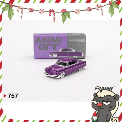 [HÀNG CÓ SẴN] Mocus Mô hình xe Mini GT 1:64 Lincoln Capri Hot Rod 1954 Purple Metallic 757