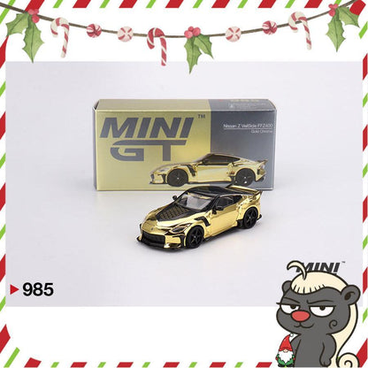 [HÀNG CÓ SẴN] Mocus Mô hình xe Mini GT 1:64 Nissan Z VeilSide FZ400 Gold Chrome 985