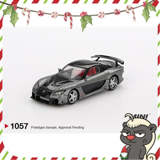 [HÀNG CÓ SẴN] Mocus Mô hình xe Mini GT 1:64 Mazda RX-7 VeilSide Fortune Grey 1057