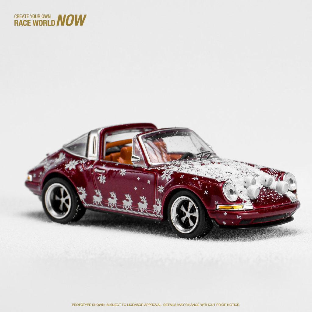 [HÀNG CÓ SẴN] Mô hình xe POPRACE 1:64 SINGER TARGA CHRISTMAS EDITION 2023 RED PR640083