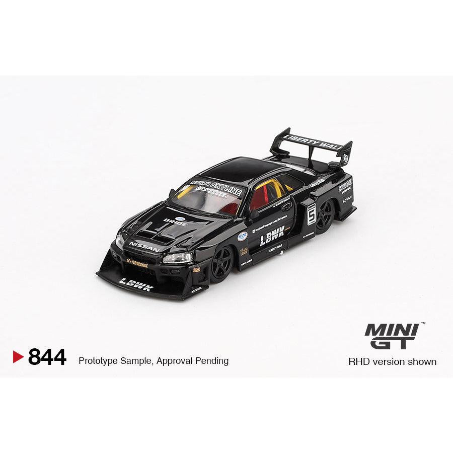 [HÀNG CÓ SẴN] Mocus Mô hình xe Mini GT 1:64 Nissan LB-ER34 Super Silhouette SKYLINE Black 844