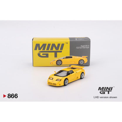 [HÀNG CÓ SẴN] Mô hình xe Mini GT 1:64 Bugatti EB110 Super Sport Giallo Bugatti MGT00866