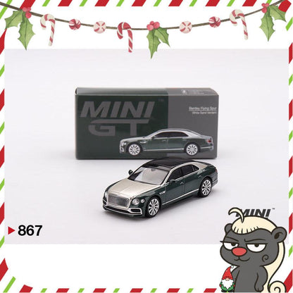 [HÀNG CÓ SẴN] Mocus Mô hình xe Mini GT 1:64 Bentley Flying Spur White Sand Verdant 867