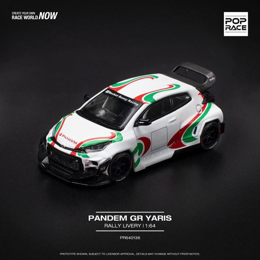 [HÀNG CÓ SẴN] Mô hình xe POPRACE 1:64 PANDEM GR YARIS - RALLY LIVERY PR640136