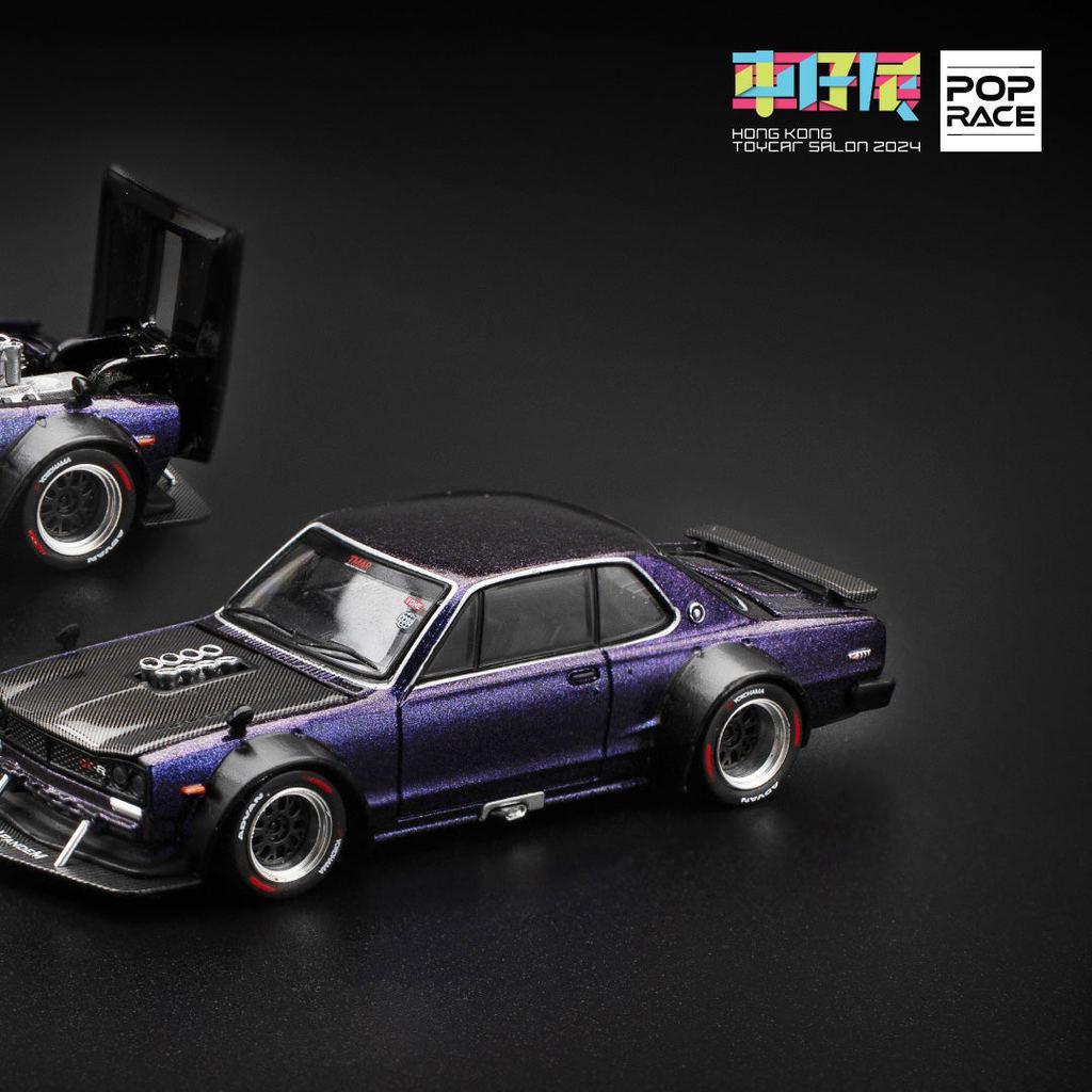 [HÀNG CÓ SẴN] Inbox shop  Mô hình xe POPRACE 1:64 Skyline GT-R V8 Drift Hong Kong Toycar Salon 2024 PR640151