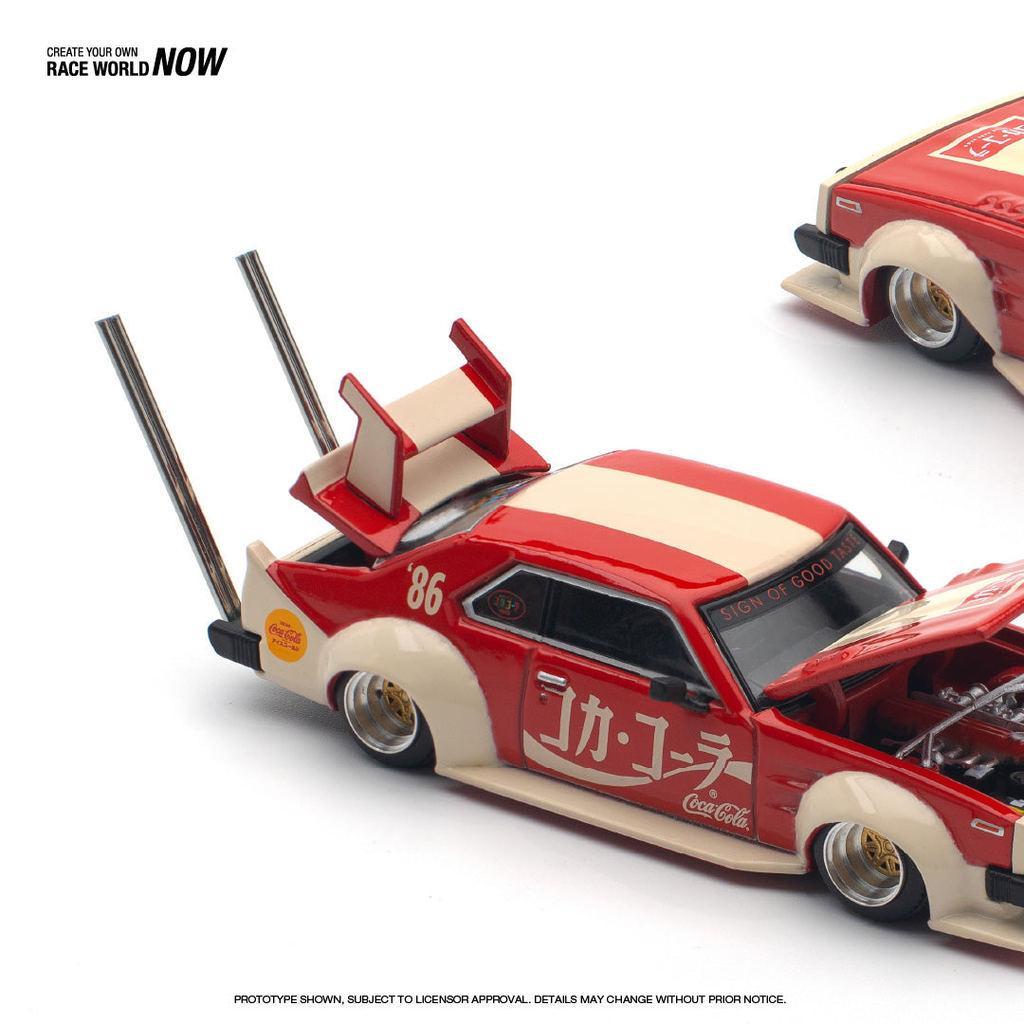[HÀNG CÓ SẴN] Mô hình xe POPRACE 1:64 SKYLINE C210 KAIDO RACER (BOSOZOKU STYLE) - COCA COLA JP PR640135