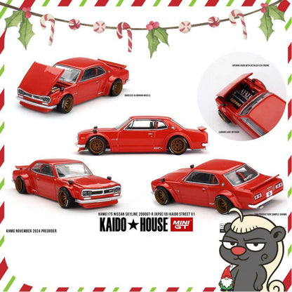 [HÀNG CÓ SẴN] Mô hình xe KAIDO HOUSE 1:64 Nissan Skyline 2000GT-R (KPGC10) Kaido Street V1 KHMG175