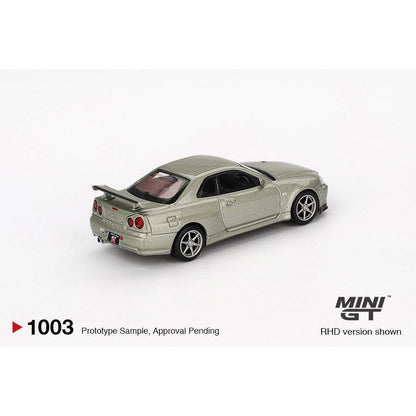 [HÀNG CÓ SẴN] Mocus Mô hình xe Mini GT 1:64 Nissan Skyline GT-R (R34) V-Spec II Nür Millenium Jade 1003