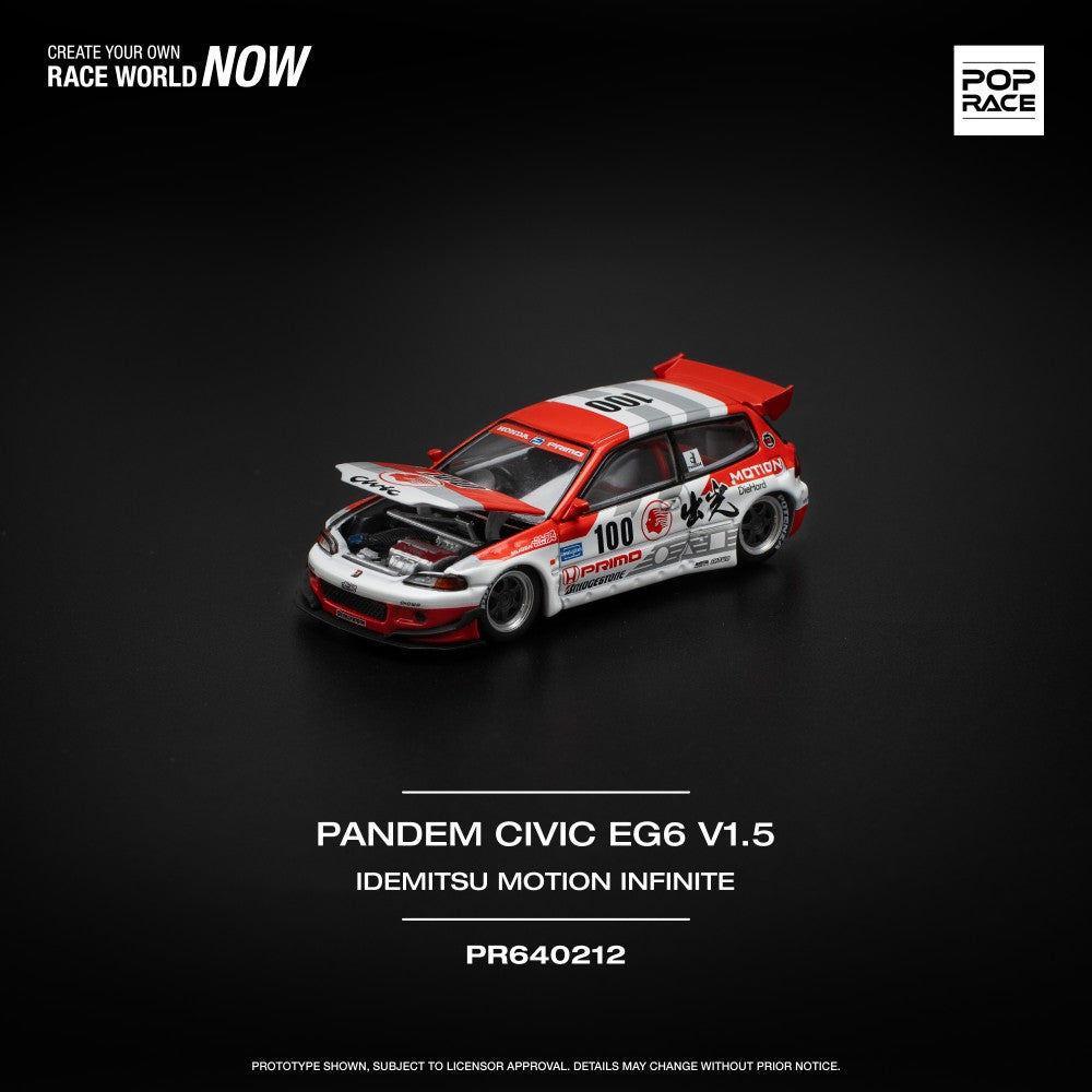 [HÀNG CÓ SẴN] Mô hình xe POPRACE 1:64 PANDEM CIVIC EG6 v1.5 IDEMITSU MOTION INFINITE PR640212
