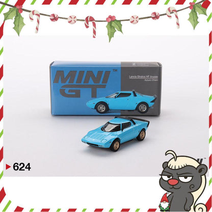[HÀNG CÓ SẴN] Mocus Mô hình xe Mini GT 1:64 Lancia Stratos HF Stradale Azzuro Chiaro 624