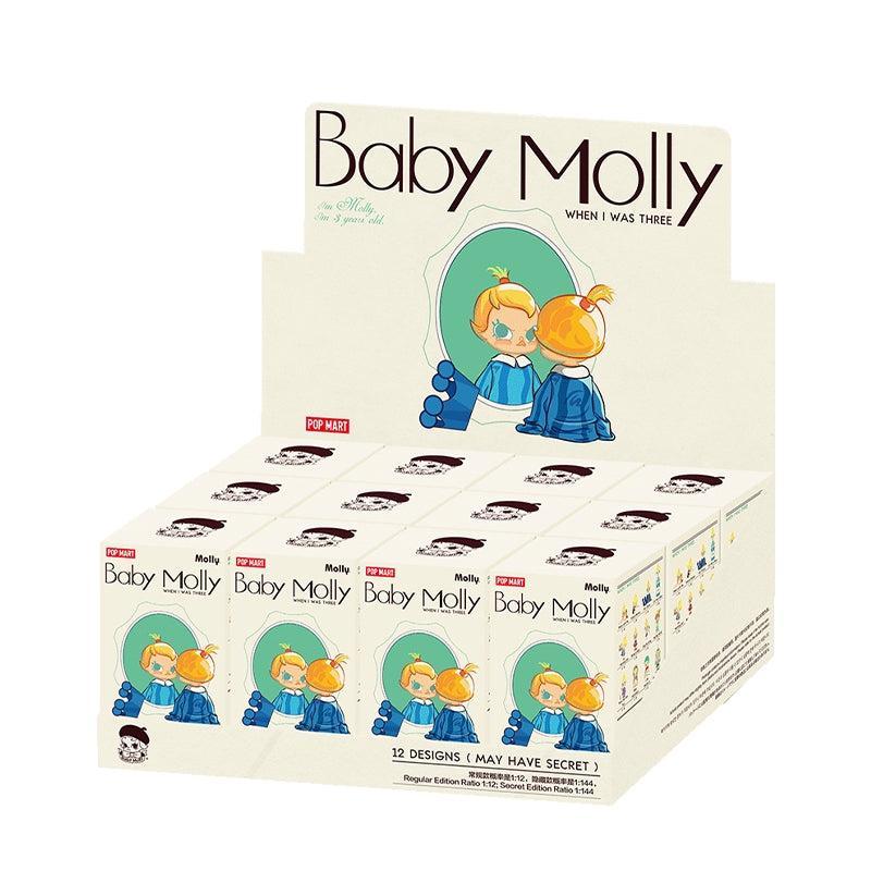 POP MART Baby Molly When I was Three! Series Figures Blind Box Action Toys Figure Birthday Gift